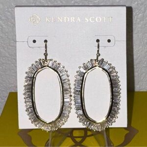 VERY RARE Kendra Scott Crystal-Lined Prototype Oval Drop Earrings